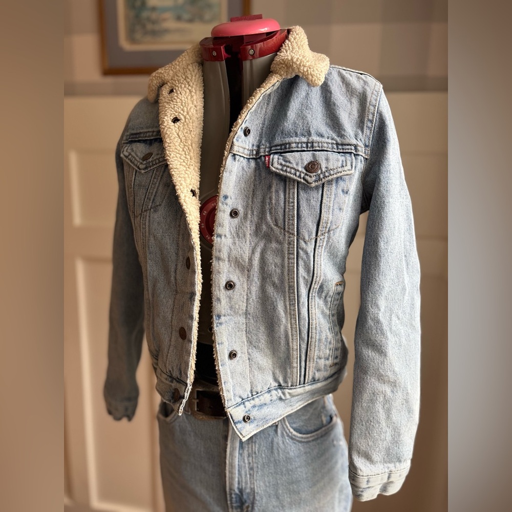 Levi's Light Blue Sherpa-Lined Denim Jacket